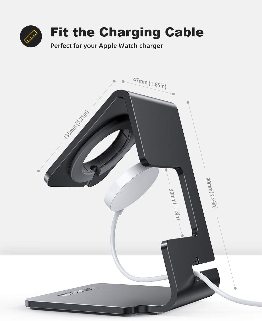 Lamicall Watch Stand for Apple Watch Magnetic Fast Charger - Desk Charging Stand Holder Dock for Apple Iwatch Series SE 10 9 8 7 6 5 4 3 2 1, Series Ultra(49Mm 46Mm 45Mm 44Mm 42Mm 41Mm 40Mm 38Mm)