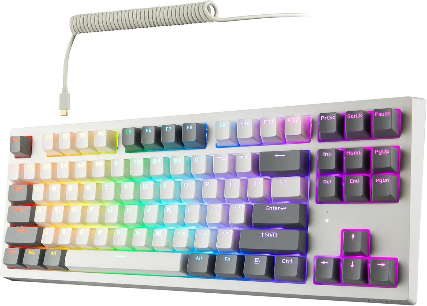 TECWARE Phantom 87 Key Mechanical Keyboard, RGB Led, Outemu RED Switch