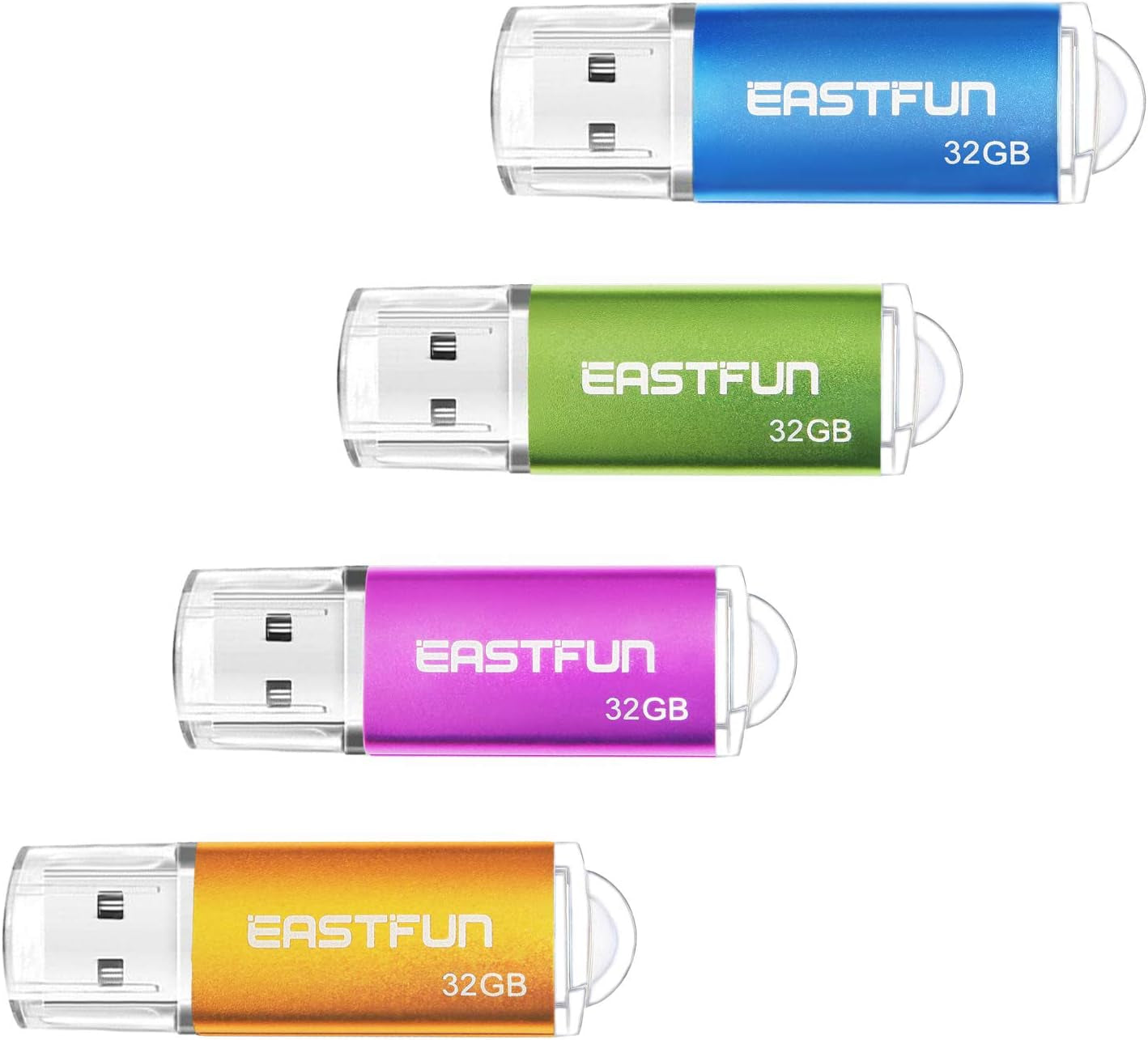 EASTFUN 5 Pack 16GB USB 2.0 Flash Drive Memory Stick Thumb Drive Thumb Stick Jump Drive Zip Drive Pen Drive, with LED Indicator,5 Pcs Colors:Rose/Red/Black/Green/Blue