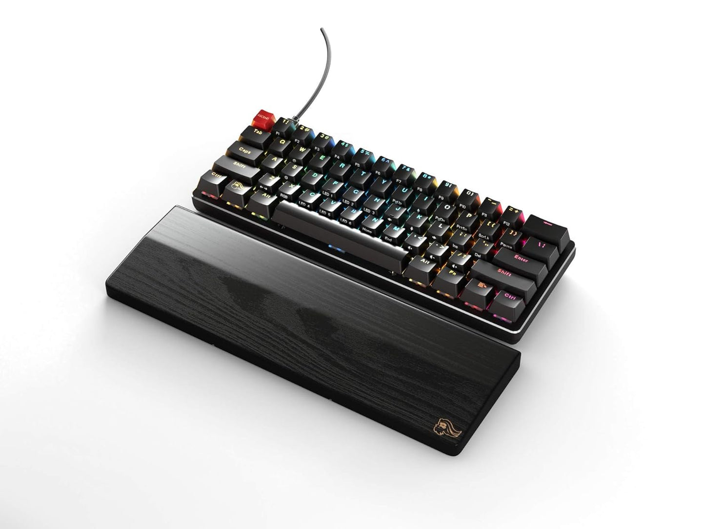 Glorious Custom Gaming Keyboard - GMMK 60% Percent Compact - USB C Wired Mechanical Keyboard - RGB Hot Swappable Switches & Keycaps - Black Metal Top Plate