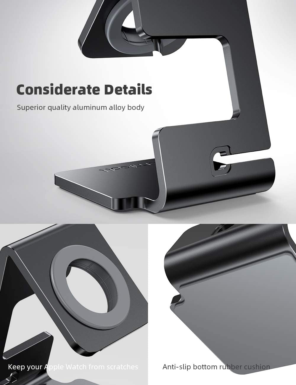 Lamicall Watch Stand for Apple Watch Magnetic Fast Charger - Desk Charging Stand Holder Dock for Apple Iwatch Series SE 10 9 8 7 6 5 4 3 2 1, Series Ultra(49Mm 46Mm 45Mm 44Mm 42Mm 41Mm 40Mm 38Mm)