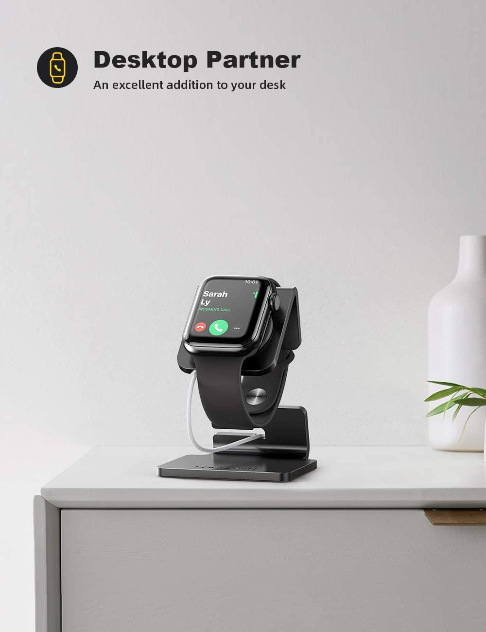Lamicall Watch Stand for Apple Watch Magnetic Fast Charger - Desk Charging Stand Holder Dock for Apple Iwatch Series SE 10 9 8 7 6 5 4 3 2 1, Series Ultra(49Mm 46Mm 45Mm 44Mm 42Mm 41Mm 40Mm 38Mm)