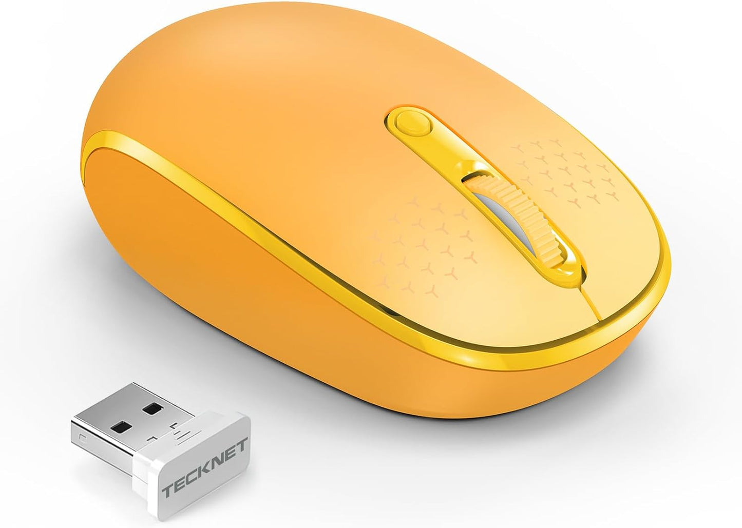 TECKNET Wireless Mouse, 2.4G Quiet Computer Mouse with USB Receiver, 4 Buttons Portable Cordless Mice for Chromebook, Laptop, PC, Mac, 800/1200/1600 DPI - Black