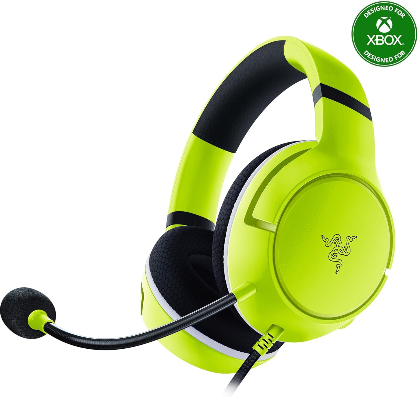 Razer Kaira X Wired Headset for Xbox Series X|S, Xbox One, PC, Mac & Mobile Devices: Triforce 50Mm Drivers - Hyperclear Cardioid Mic - Flowknit Memory Foam Ear Cushions - On-Headset Controls - White