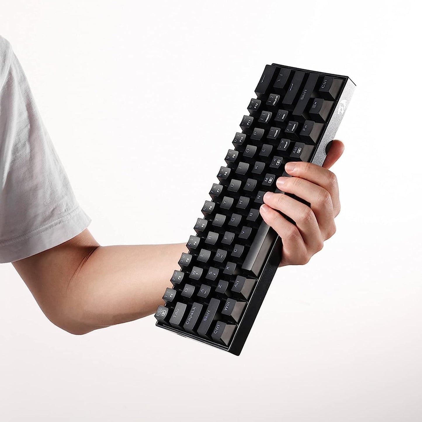 Redragon K630 Dragonborn 60% Wired RGB Gaming Keyboard, 61 Keys Compact Mechanical Keyboard with Tactile Brown Switch, Pro Driver Support, Black