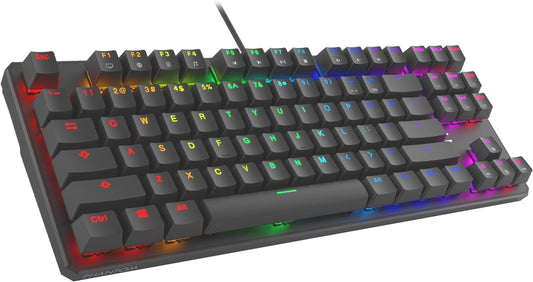 TECWARE Phantom 87 Key Mechanical Keyboard, RGB Led, Outemu RED Switch