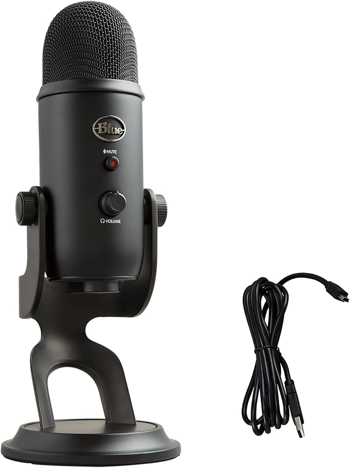 Logitech for Creators Blue Yeti USB Microphone for PC, Mac, Gaming, Recording, Streaming, Podcasting, Studio and Condenser Mic with VO!CE Effects, 4 Pickup Patterns, Plug and Play - Midnight Blue