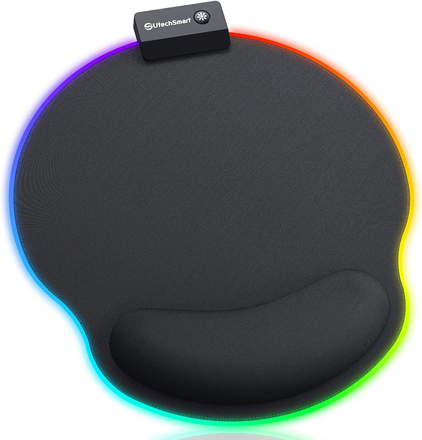 RGB Gaming Mouse Pad, Utechsmart Large Extended Soft Led Mouse Pad with 14 Lighting Modes 2 Brightness Levels, Computer Keyboard Mousepads Mat 800 X 300Mm / 31.5×11.8 Inches