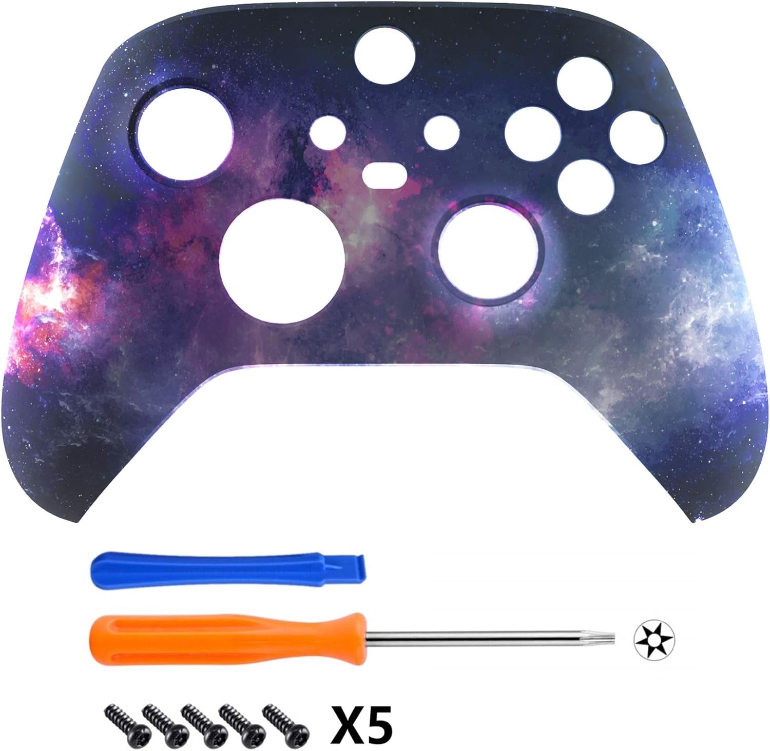 Extremerate Custom Shell for Xbox Series X & S Controller, Nebula Galaxy Replacement Cover Front Housing Cover for Xbox Core Controller Wireless